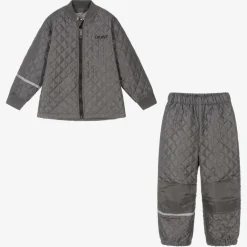 CeLaVi Coats & Jackets|Coats & Jackets*Grey Quilted Jacket & Trouser Set