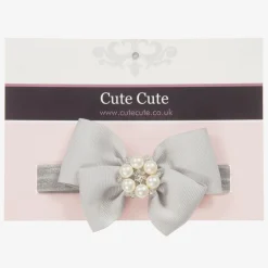 Cute Cute Hair Accessories*Grey Ribbon Bow Headband
