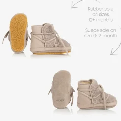 Donsje Pre Walkers|Pre Walkers*Grey Sherpa Fleece Pre-Walkers Lilac