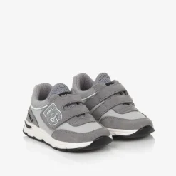 Dolce amp; Gabbana Trainers*Grey Suede Leather & Mesh Baby Trainers