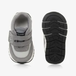 Dolce amp; Gabbana Trainers*Grey Suede Leather & Mesh Baby Trainers