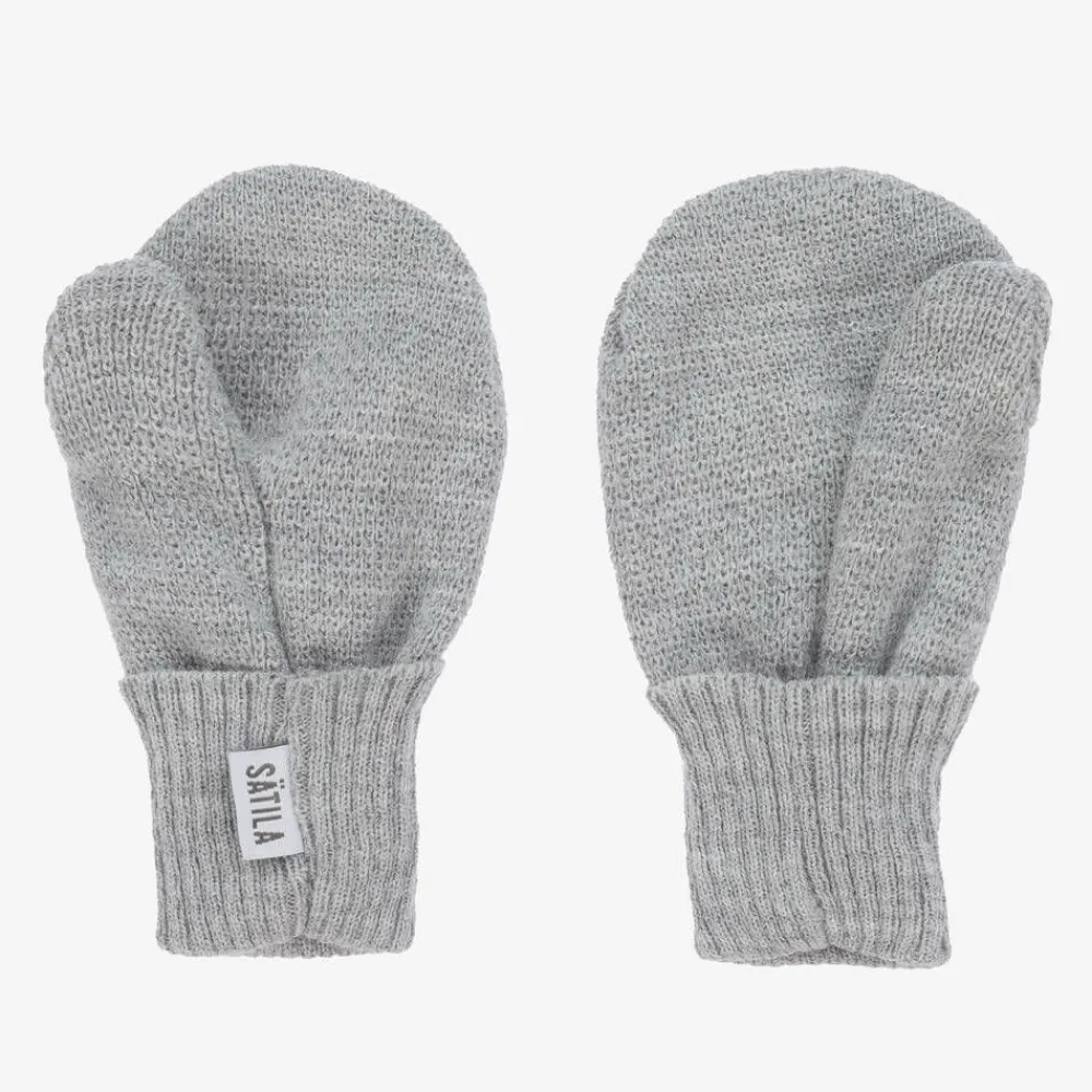 Sätila of Sweden Gloves & Mittens|Gloves & Mittens*Grey Twiddle Knitted Baby Mittens