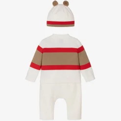 Burberry Gifts*Icon Stripe Knitted Wool Baby Trouser Set