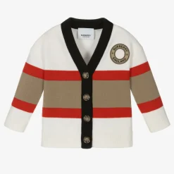 Burberry Tops*Icon Stripe Merino Wool Baby Cardigan