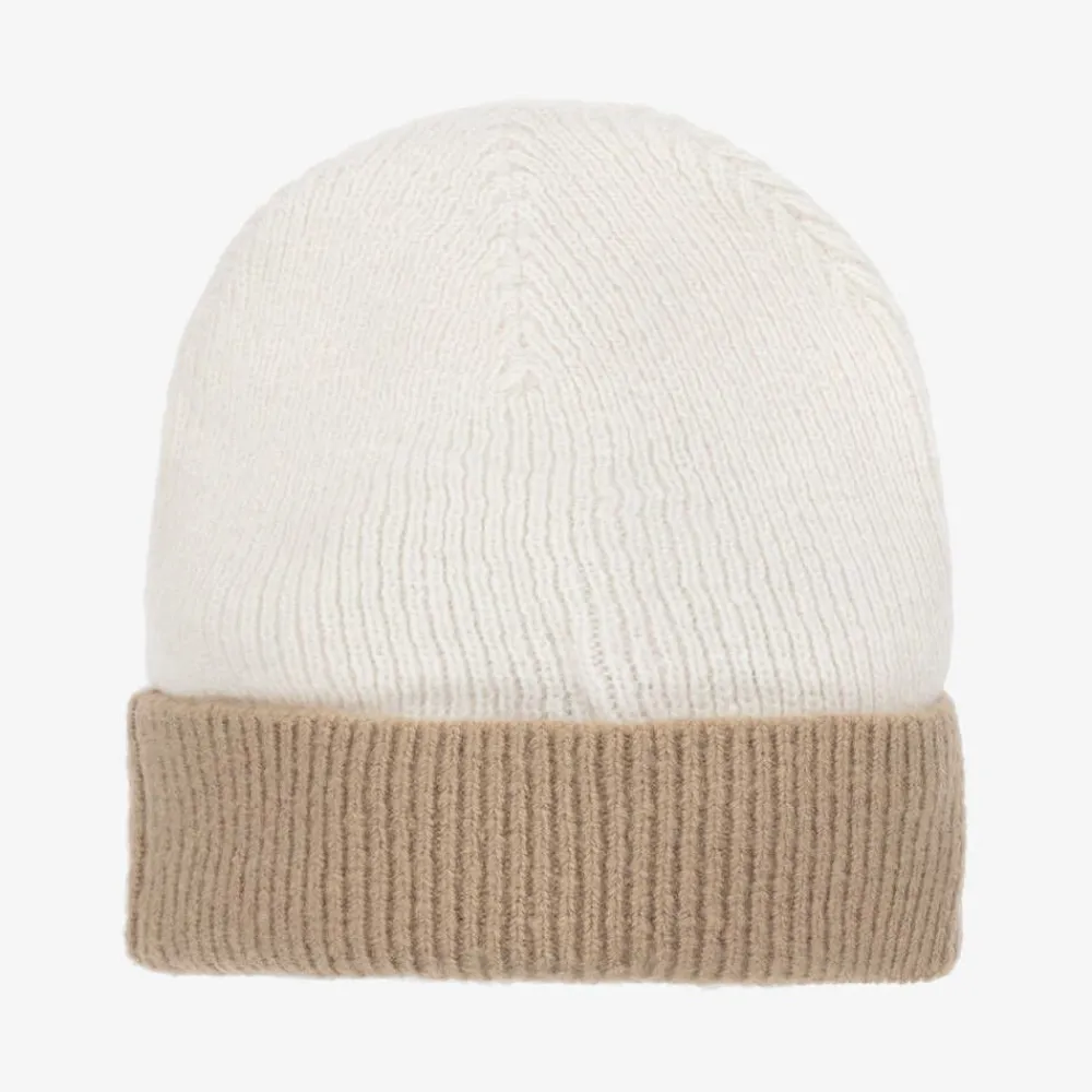 Tommy Hilfiger Hats|Hats*Ivory & Beige Knitted Beanie Hat