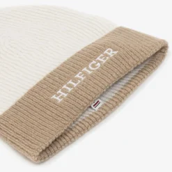 Tommy Hilfiger Hats|Hats*Ivory & Beige Knitted Beanie Hat