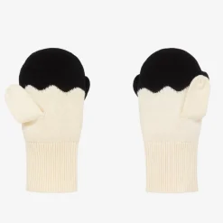 Stella McCartney Kids Gloves & Mittens|Gloves & Mittens*Ivory & Black Knitted Sheep Mittens