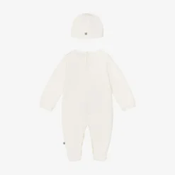AIGNER Gifts|Babysuits*Ivory & Gold Cotton Babysuit Set