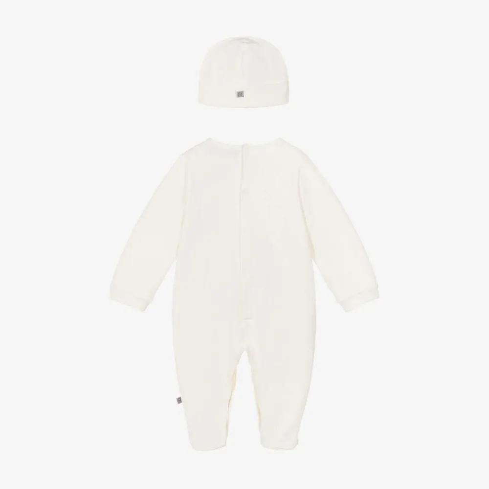 AIGNER Gifts|Babysuits*Ivory & Gold Cotton Babysuit Set