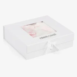Roberto Cavalli Babysuits*Ivory & Pink Cotton Monogram Babysuit Set