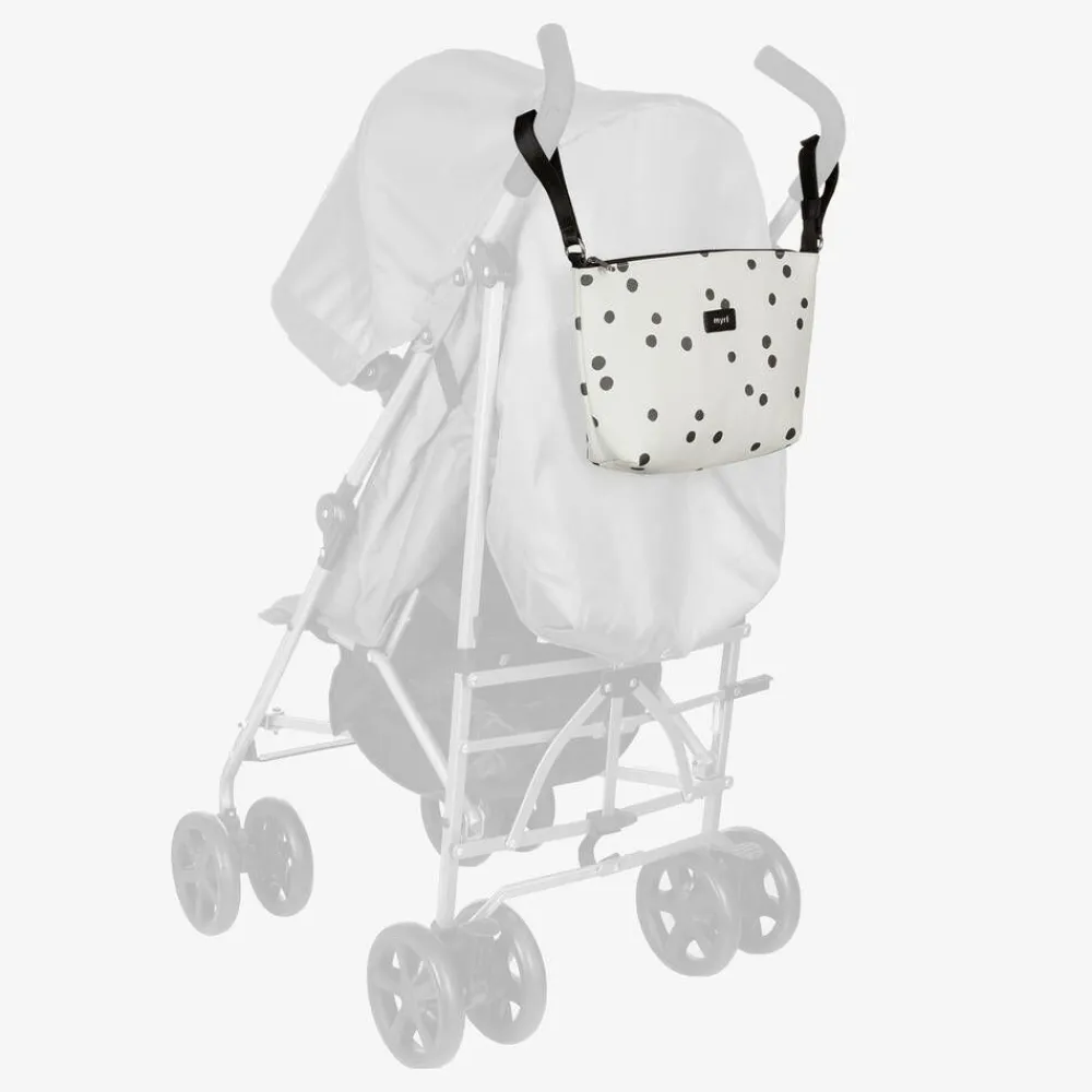 Mayoral Bags|Gifts*Ivory & Black Spot Stroller Bag (33cm)
