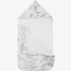 Tartine et Chocolat Nests*Ivory & Blue Linen Baby Nest (83cm)