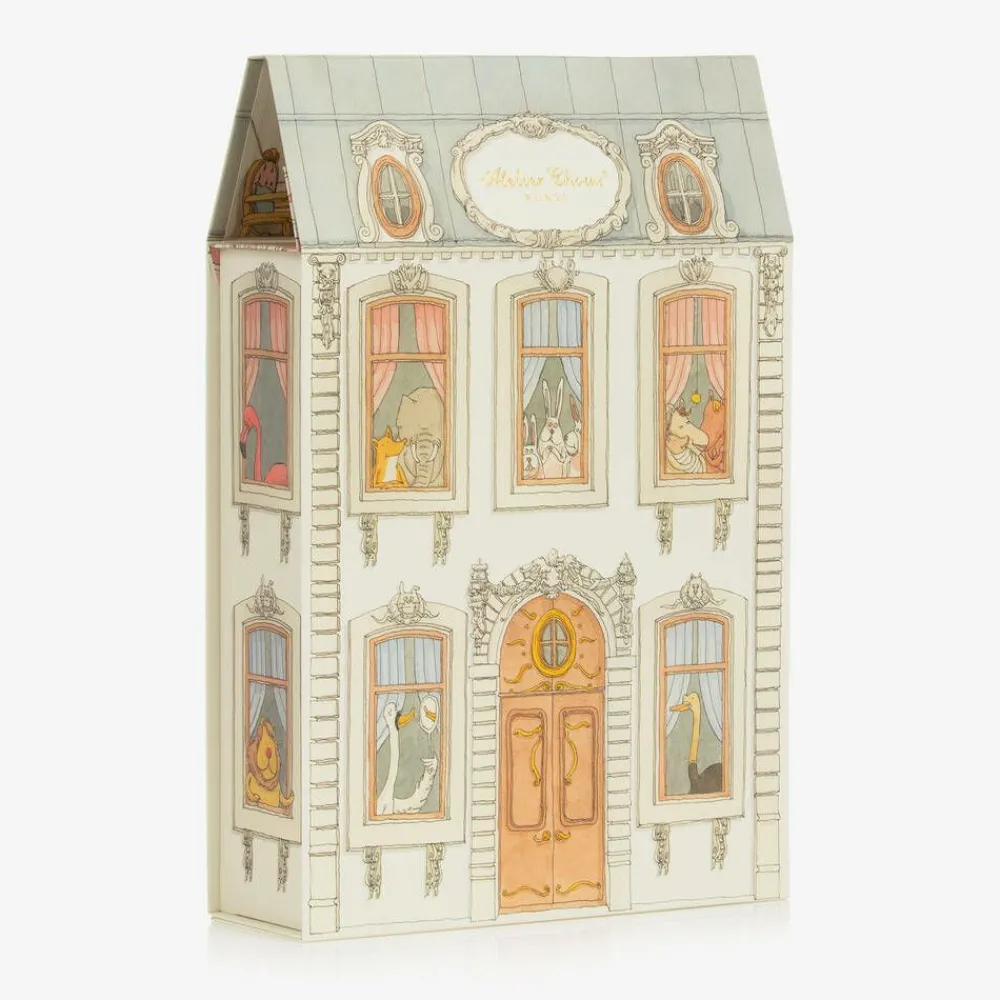 Atelier Choux Paris Gifts|Sleeping Accessories*Ivory & Blue Organic Cotton Swaddles (3 Pack)