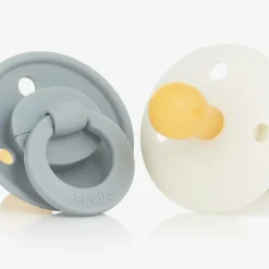 Elodie Sleeping Accessories*Ivory & Grey Binky Bundle Dummies (2 Pack) SunriseBlue