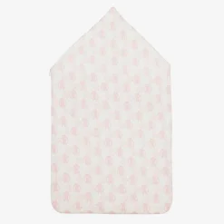 Roberto Cavalli Nests*Ivory & Pink Cotton Monogram Baby Nest (73cm)