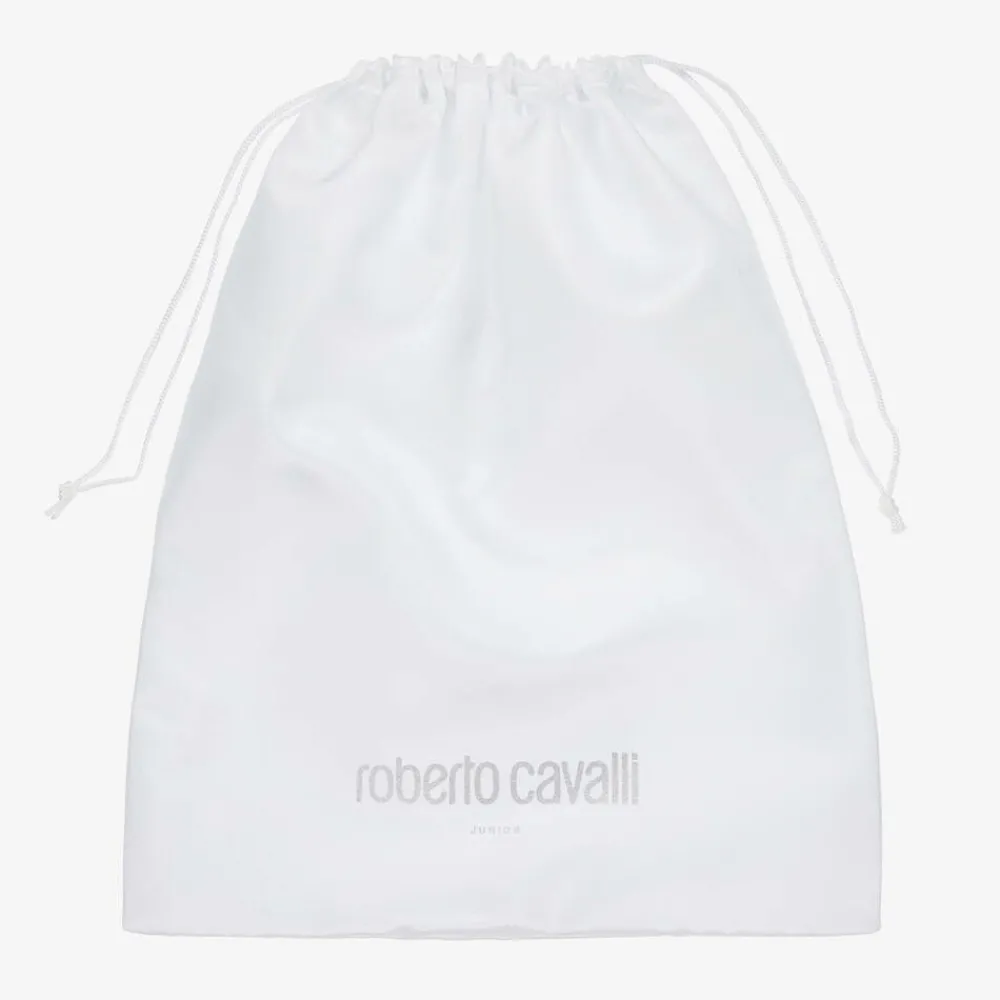 Roberto Cavalli Nests*Ivory & Pink Cotton Monogram Baby Nest (73cm)