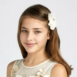 Cute Cute Hair Accessories*Ivory & Pink Hairclip (8cm)