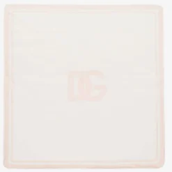 Dolce amp; Gabbana Gifts*Ivory & Pink Padded DG Blanket (81cm)