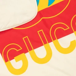 Gucci Gifts*Ivory & Red Cotton Interlocking G Blanket (80cm)