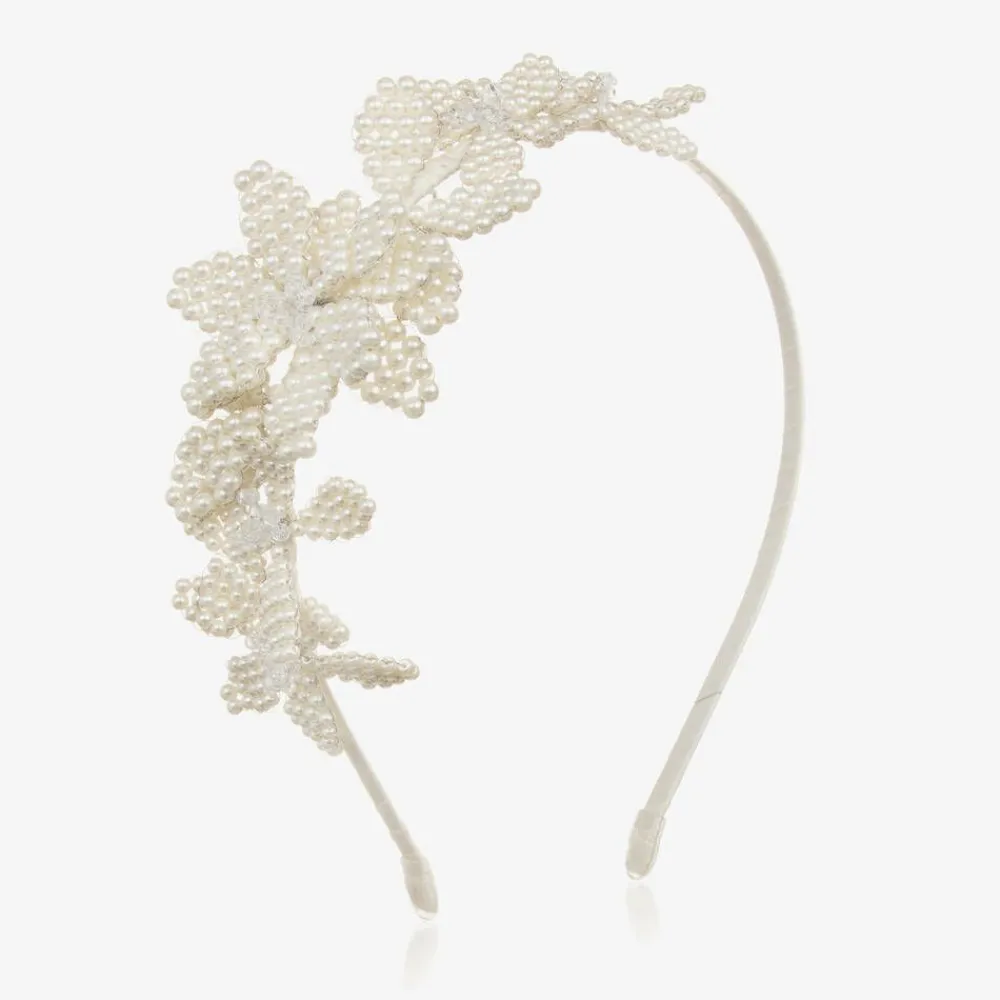 Sienna Likes To Party Hair Accessories*Ivory Beaded Hairband