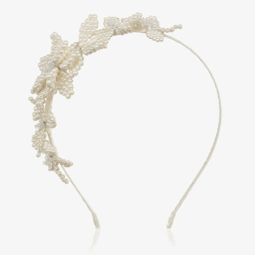 Sienna Likes To Party Hair Accessories*Ivory Beaded Hairband