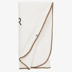 AIGNER Gifts*Ivory Bear Logo Pima Cotton Baby Blanket (90cm)