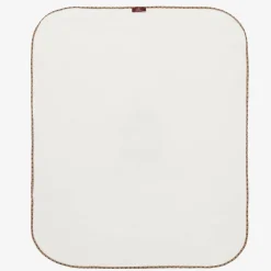 AIGNER Gifts*Ivory Bear Logo Pima Cotton Baby Blanket (90cm)