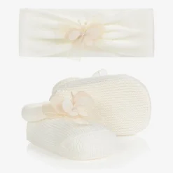 Story Loris Hair Accessories|Hair Accessories*Ivory Booties & Headband Set