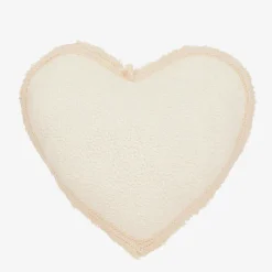 Jamiks Gifts|Nursery Accessories*Ivory Bouclé Heart Pillow (48cm)