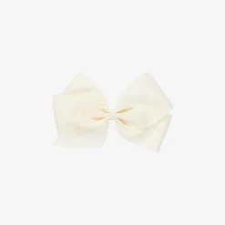 Peach Ribbons Hair Accessories*Ivory Bow Hair Clip (12cm)