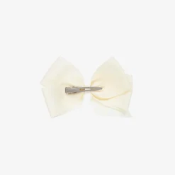 Peach Ribbons Hair Accessories*Ivory Bow Hair Clip (12cm)