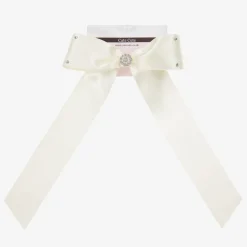 Cute Cute Hair Accessories*Ivory Bow Hair Clip (13cm)