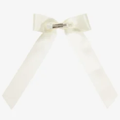 Cute Cute Hair Accessories*Ivory Bow Hair Clip (13cm)