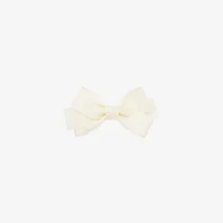 Peach Ribbons Hair Accessories*Ivory Bow Hair Clip (7cm)