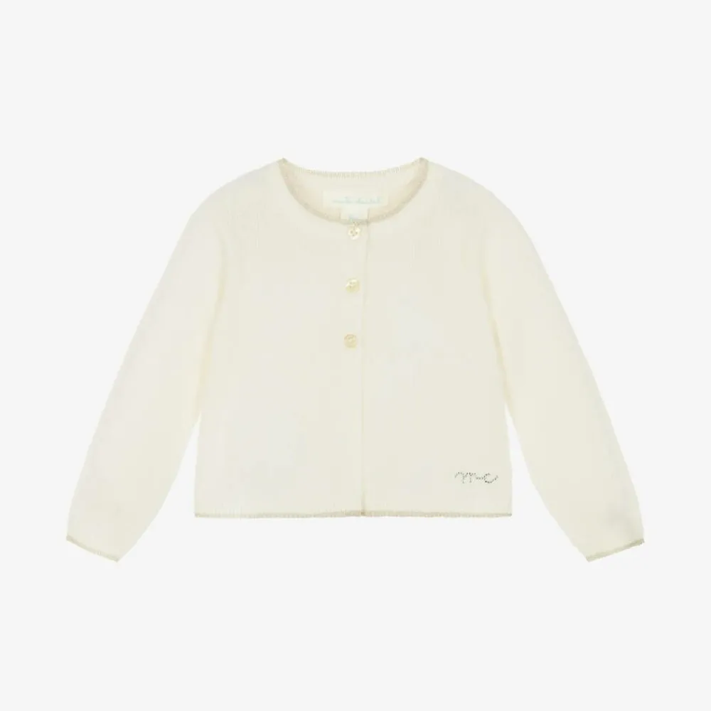 Marie-Chantal Tops|Tops*Ivory Cashmere Angel Wing Cardigan