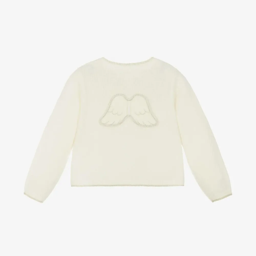 Marie-Chantal Tops|Tops*Ivory Cashmere Angel Wing Cardigan
