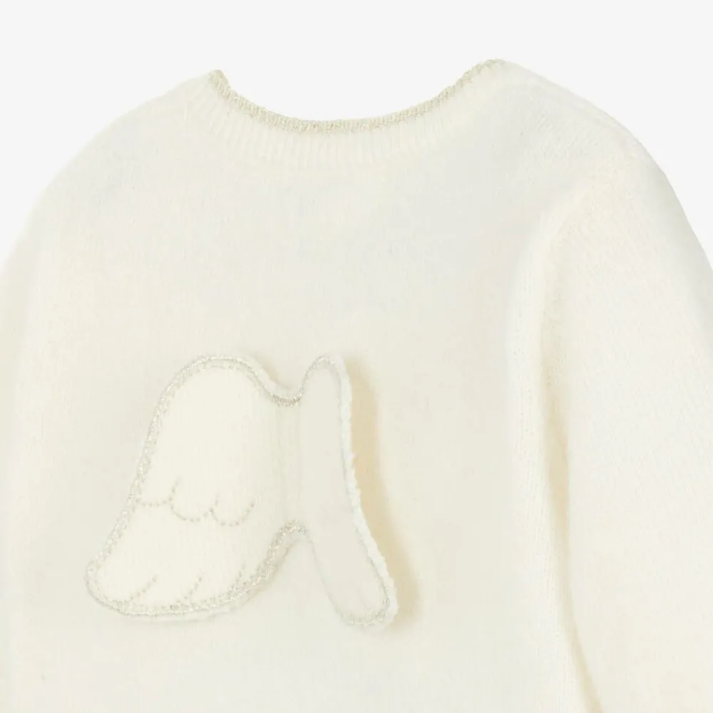 Marie-Chantal Tops|Tops*Ivory Cashmere Angel Wing Cardigan