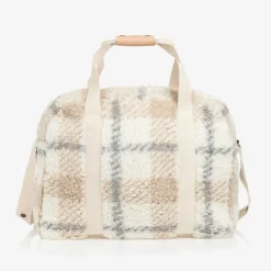 1 + in the family Bags*Ivory Check Sherpa Fleece Changing Bag (51cm)
