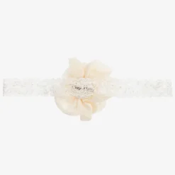 Cute Cute Hair Accessories*Ivory Chiffon Flower Headband
