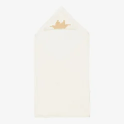 Marie-Chantal Blankets & Shawls*Ivory Cotton & Cashmere Hooded Blanket (95cm)