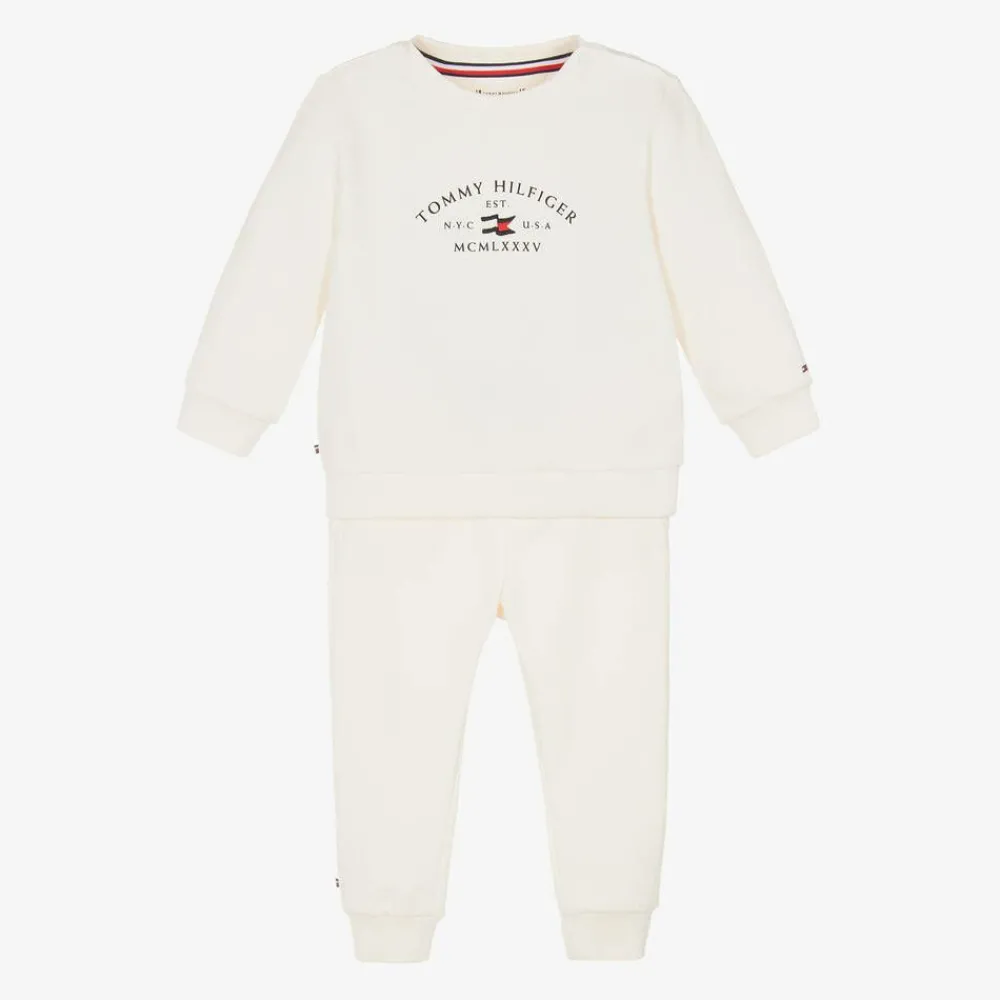 Tommy Hilfiger Tracksuits|Tracksuits*Ivory Cotton Baby Tracksuit