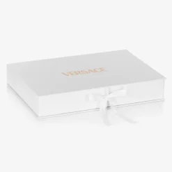 Versace Gifts|Babysuits*Ivory Cotton Babysuit & Hat Set white
