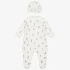 Petit Bateau Babysuits*Ivory Cotton Bunny Babygrow Set