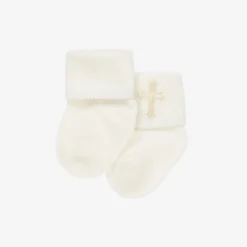 Country Kids Socks|Socks*Ivory Cotton Christening Baby Socks