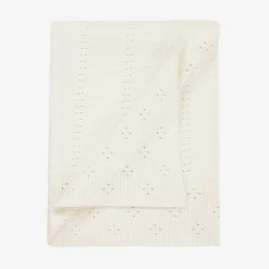 Dr. Kid Blankets & Shawls*Ivory Cotton Knit Baby Blanket (92cm)