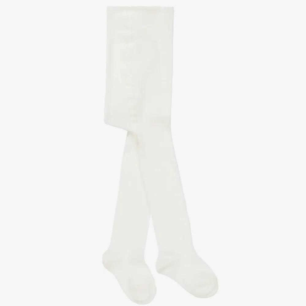 Falke Tights*Ivory Cotton Knit Baby Tights