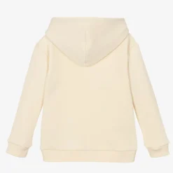 Gucci Tops|Tops*Ivory Cotton Logo Hoodie