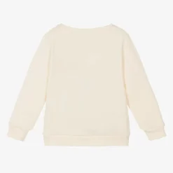 NAME IT Tops*Ivory Cotton Reindeer Bag Sweatshirt