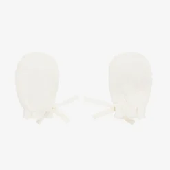 Bonpoint Gloves & Mittens*Ivory Cotton Scratch Mittens