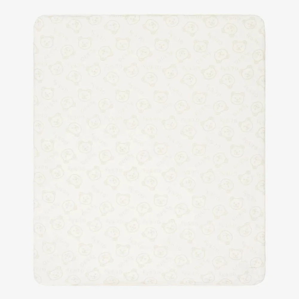 Guess Blankets & Shawls*Ivory Cotton Teddy Bear Blanket (92cm)